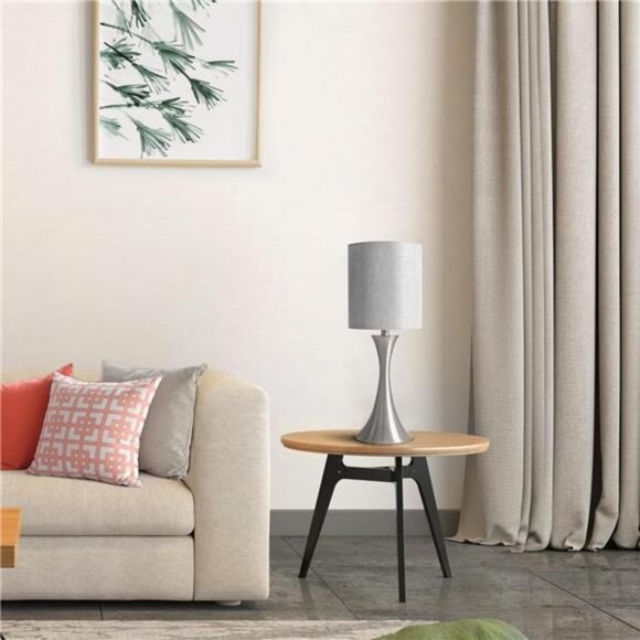 3 Way Touch Control Table Lamp, Dimmable Bedside Desk Lamp with Metal Base - Picture 6 of 7